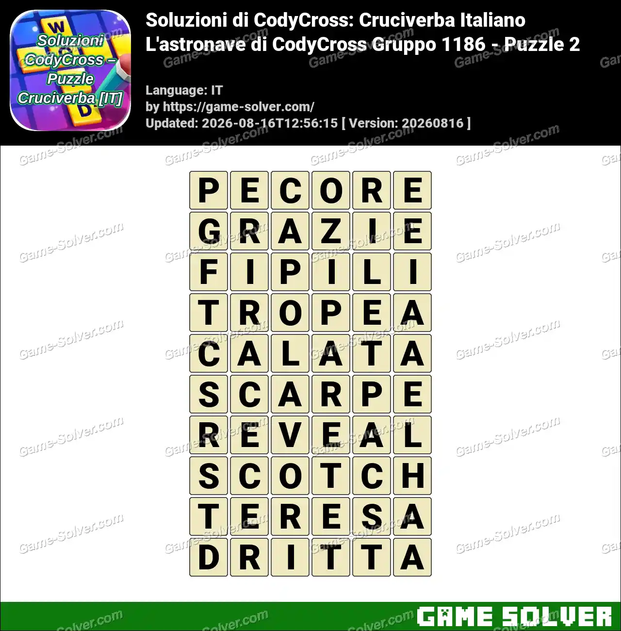 Soluzioni di CodyCross: Cruciverba Italiano L’astronave di CodyCross Gruppo 1186 – Puzzle 2